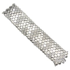 Paolo Costagli Bracelet serpent en or blanc 18 carats et diamants