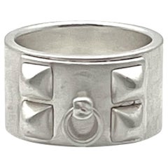 Used Hermès Collier De Chien Sterling Silver Ring