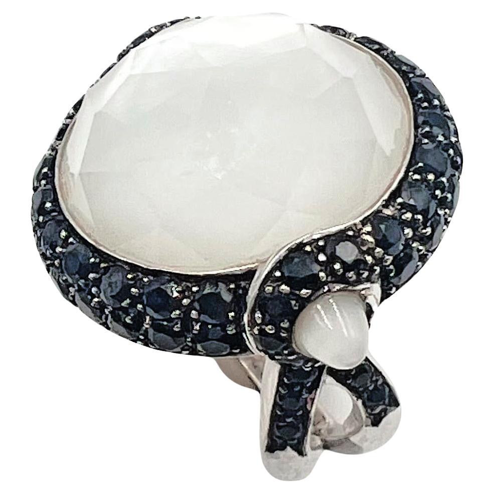 Stephen Webster Rock Crystal Black Sapphire Ring