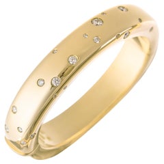 Verdura 18k Yellow Gold Diamond Constellation Bangle