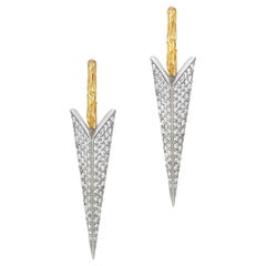 Mimi So 18k Gold Diamant- Ingwer-Tropfen-Ohrringe