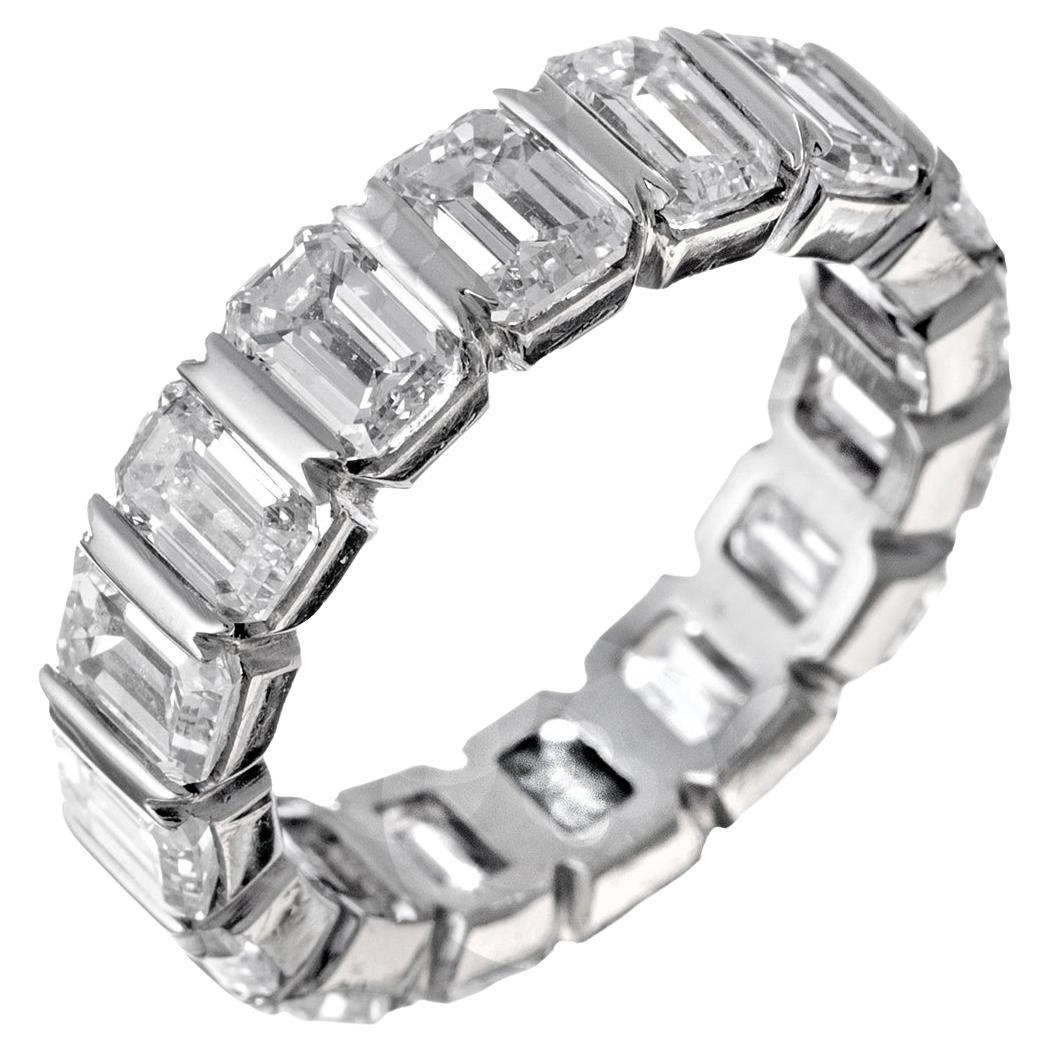 8.35 Carat Emerald-Cut Diamond Eternity Band