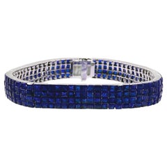 Unsichtbar gefasste Sapphire Line Armband