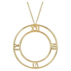Tiffany 18k Yellow Gold Large Atlas Pendant Necklace