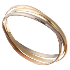 Cartier 18k Tricolored Gold Trinity Bangle Bracelet