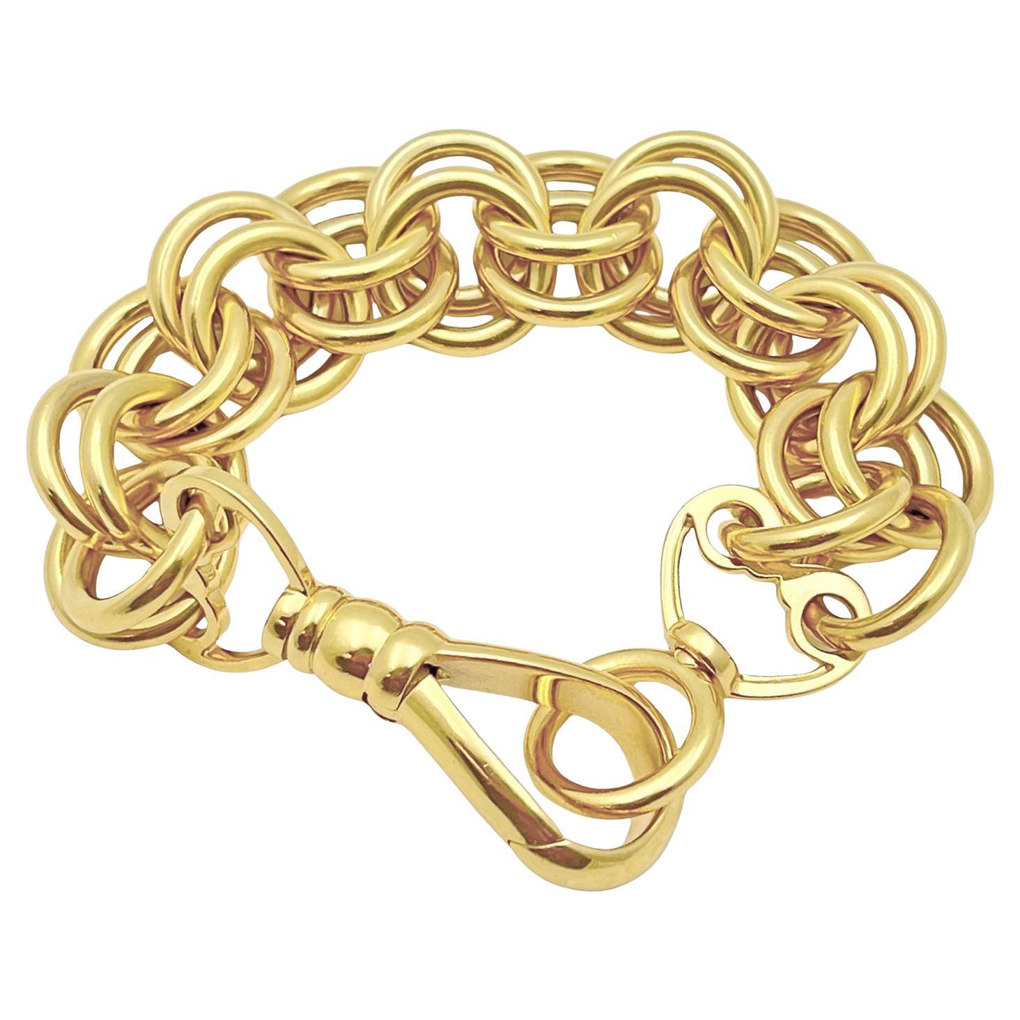 Tiffany Schlumberger 18k Yellow Gold Bull Swivel Bracelet