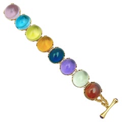 Goshwara 18k Gold Mehrfarbiges Edelsteinarmband