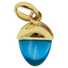 Tamara Comolli 18k Yellow Gold Blue Topaz Mikado Large Pendant