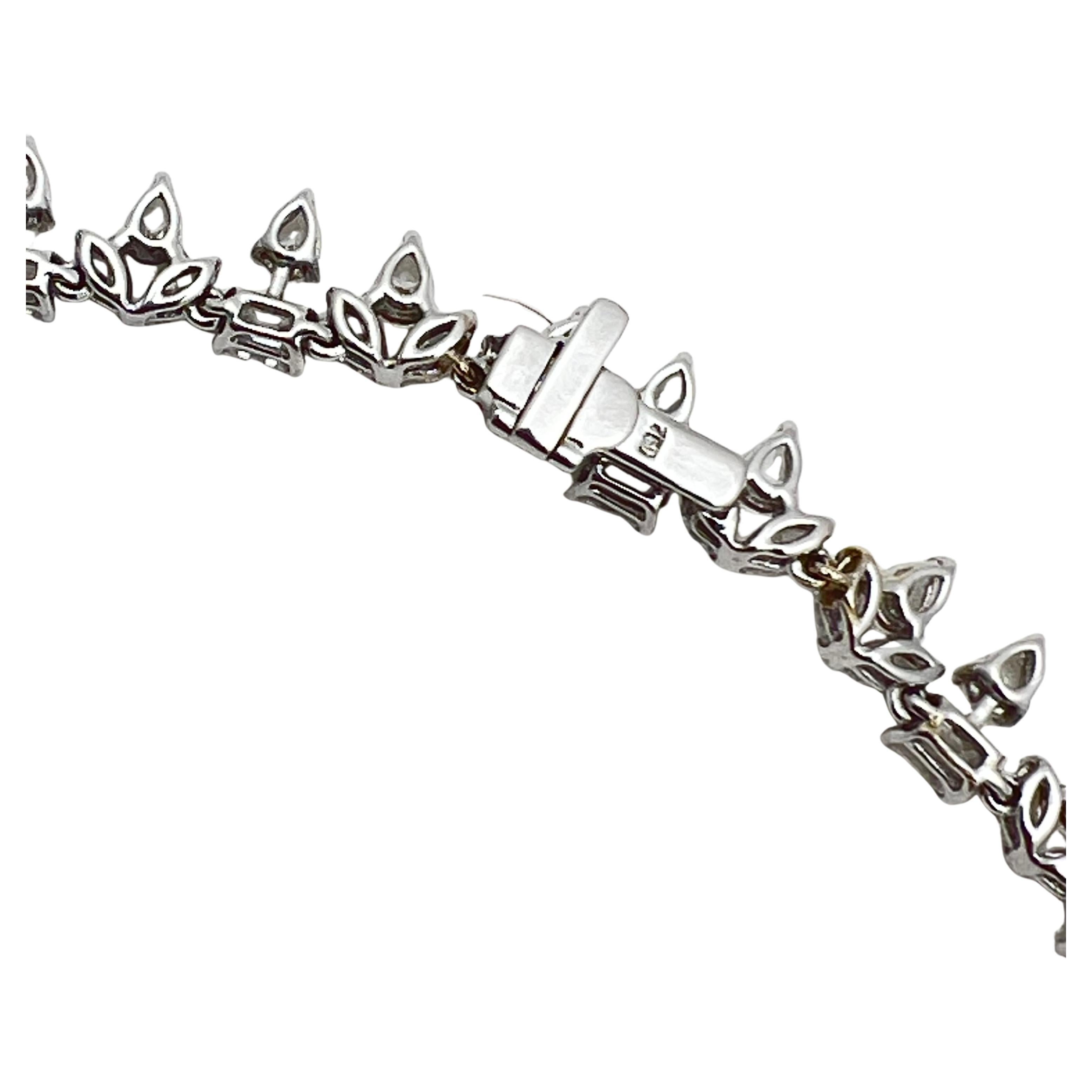 Collana con frangia di diamanti a taglio misto da 45 carati in vendita 4