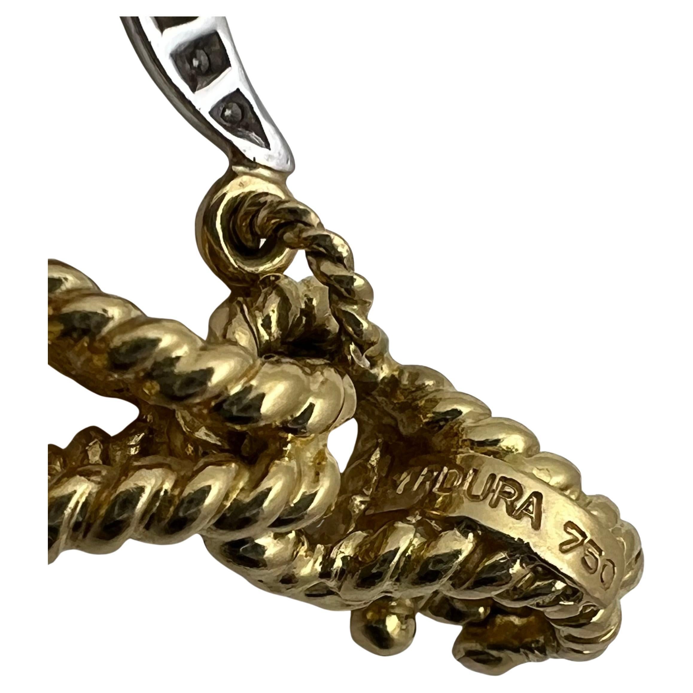 Verdura - Bracelet à breloques en or 18k avec émail et pierres précieuses en vente 5