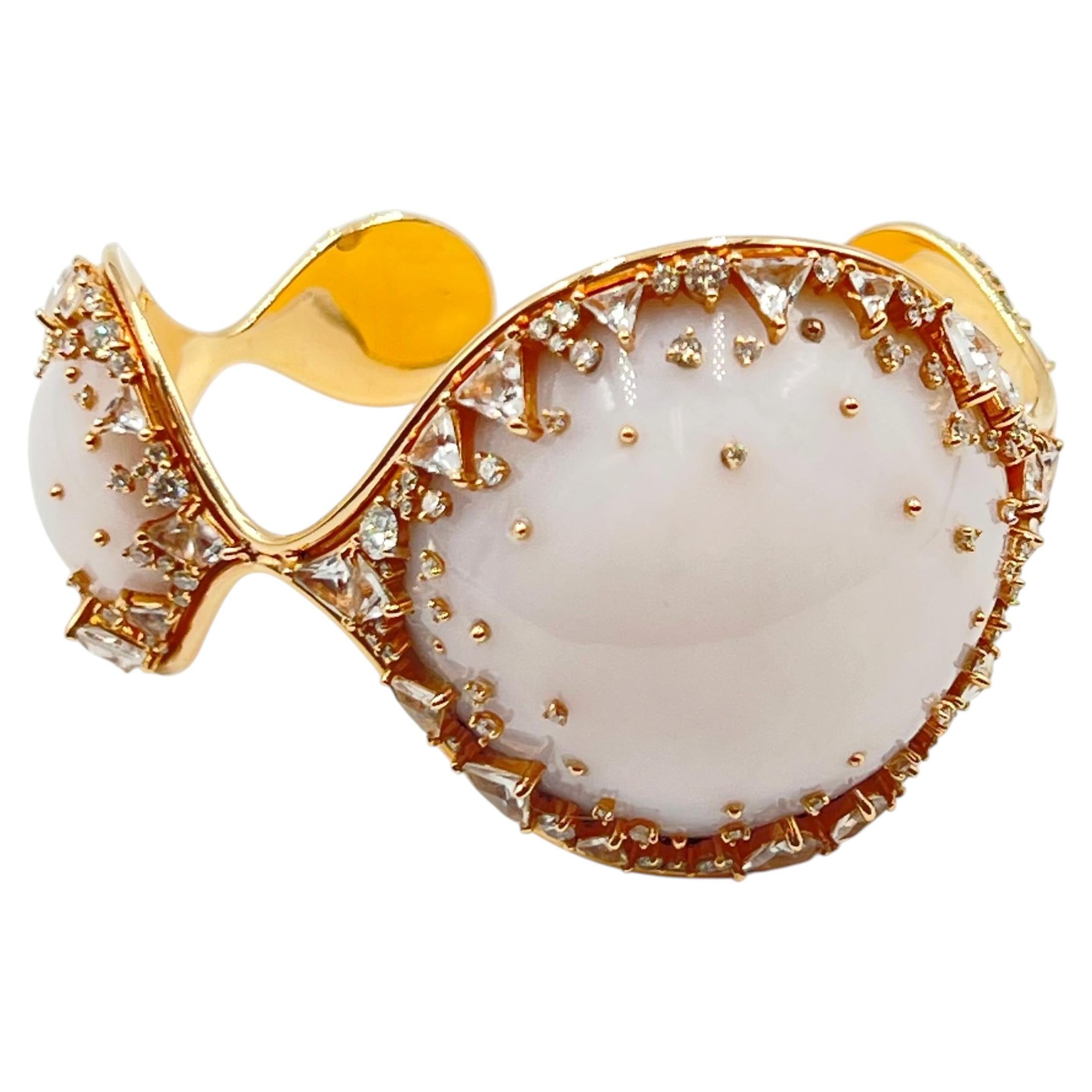 Bracciale Fernando Jorge in oro 18 carati con opale peruviano e diamanti