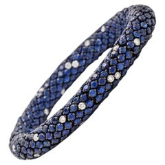 Bracelet flexible « Eternity Celebration » de Robert Procop, avec saphirs et diamants