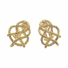 Buccellati 18k Yellow Gold Crepe de Chine Drop Earrings