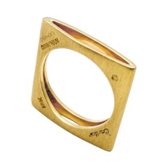 Dinh Van for Cartier 18k Yellow Gold Double Faces Ring