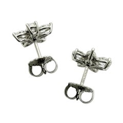 Tiffany Platinum Mixed Diamond Cluster Victoria Cluster Earrings