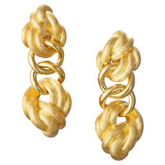 Henry Dunay 18k Yellow Gold Sabi Drop Earrings