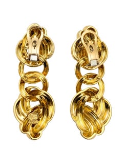 Henry Dunay 18k Yellow Gold Sabi Drop Earrings