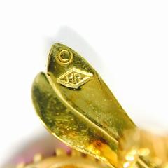 Herbert Rosenthal Ruby Diamond Gold Bee Pin