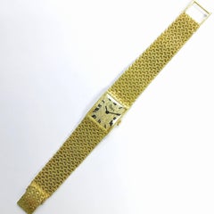 Ruser Ladies Yellow Gold Vintage Mesh Wristwatch