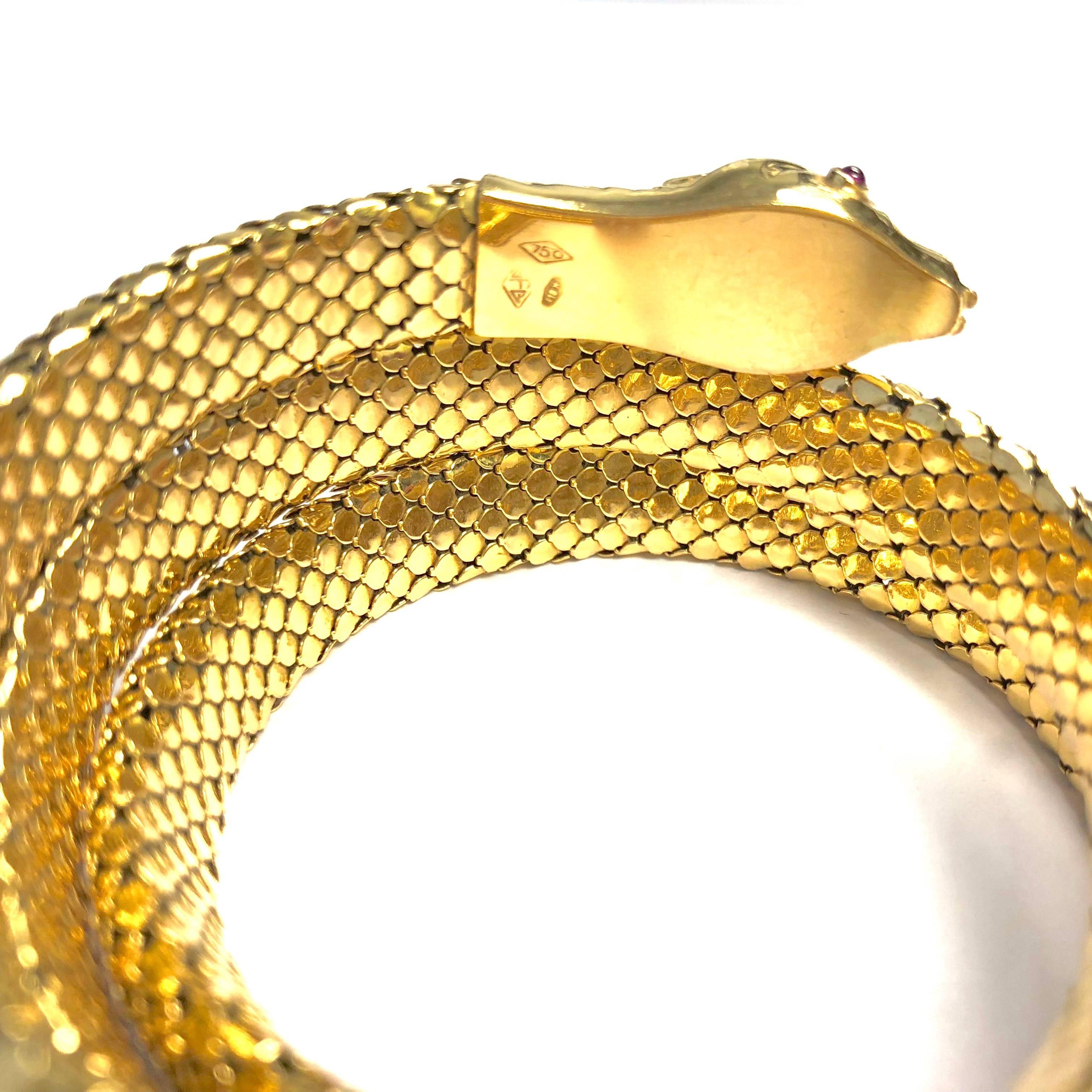 gold snake wrap bracelet