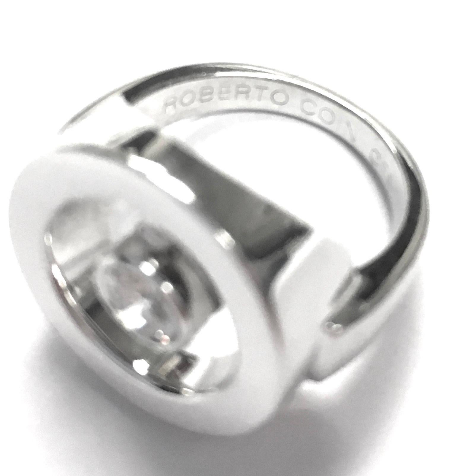 Women's or Men's Roberto Coin Cento O Diamond White Gold Ring