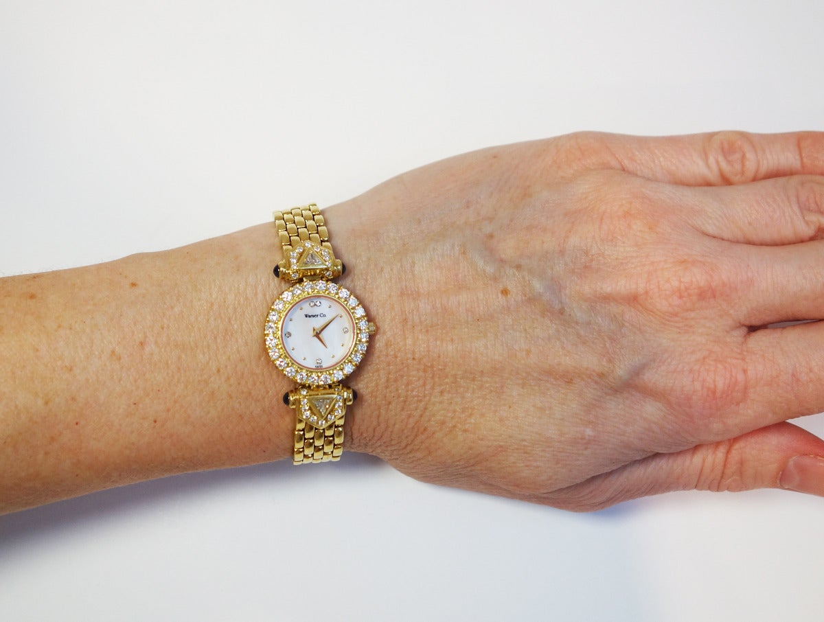 Women's Warner & Co. Ladies Yellow Gold Diamond Quartz Wristwatch
