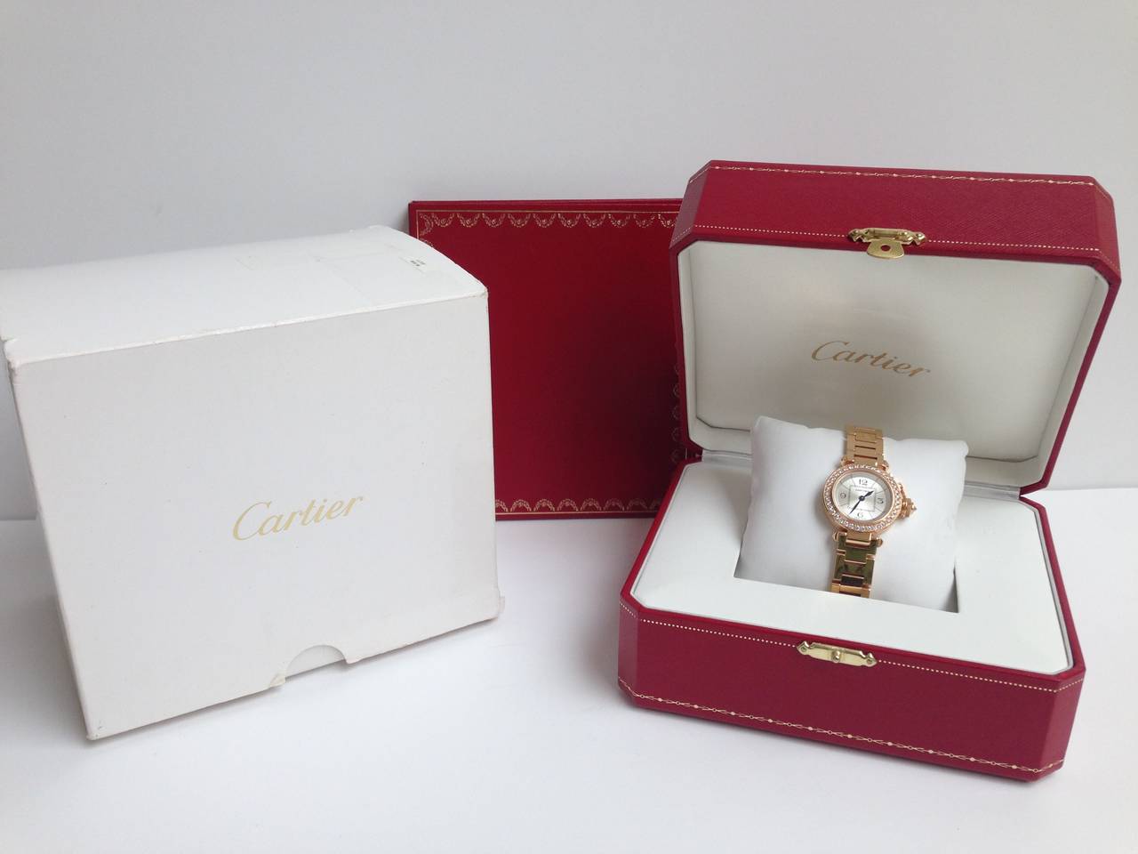 Cartier Lady's Rose Gold Diamond Miss Pasha Quartz Wristwatch Ref WJ124013 In New Condition In Agoura Hills, CA