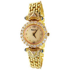 Vintage Warner & Co. Ladies Yellow Gold Diamond Quartz Wristwatch