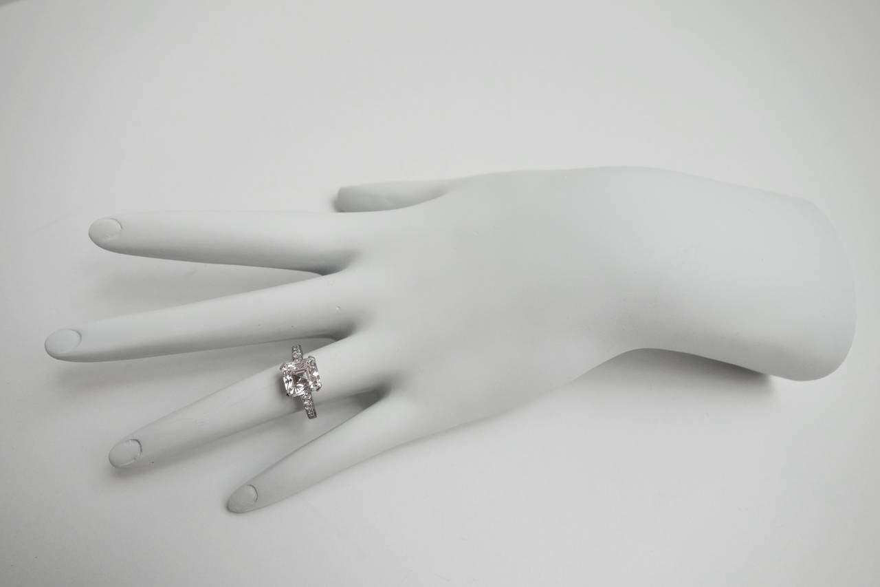 Art Deco Asscher Cut GIA Cert 3.05 carat Diamond Engagement Ring In Excellent Condition In Agoura Hills, CA