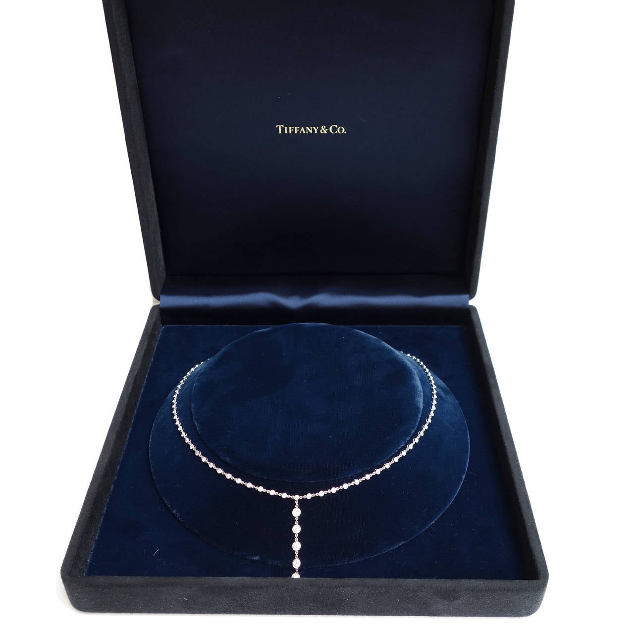 Tiffany and Co. Jazz T-Drop Diamond Platinum Necklace For Sale at ...