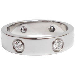 Cartier Diamond White Gold Love Band Ring