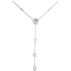 Chopard Happy Diamond I Love You Diamond Gold Drop Necklace