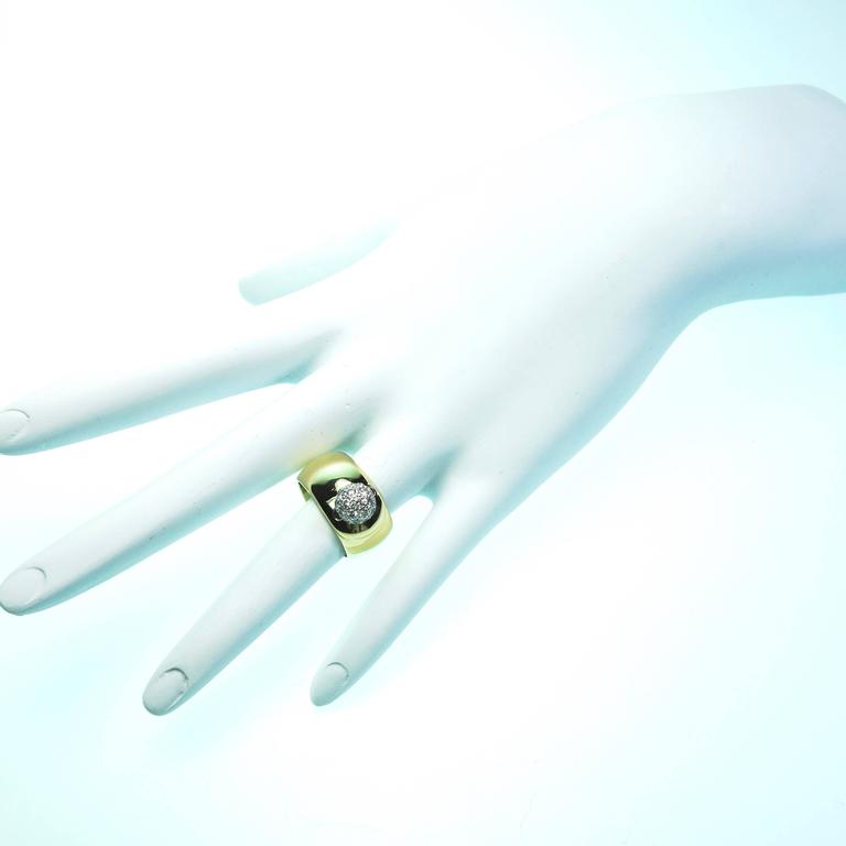 Tiffany and Co. Gold and Platinum Diamond Pavé Ball Ring at 1stDibs