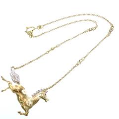 Laykin Et Cie Diamond Gold Horse Necklace