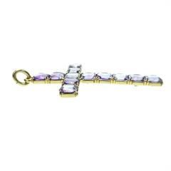 Large Victorian Amethyst Gold Cross