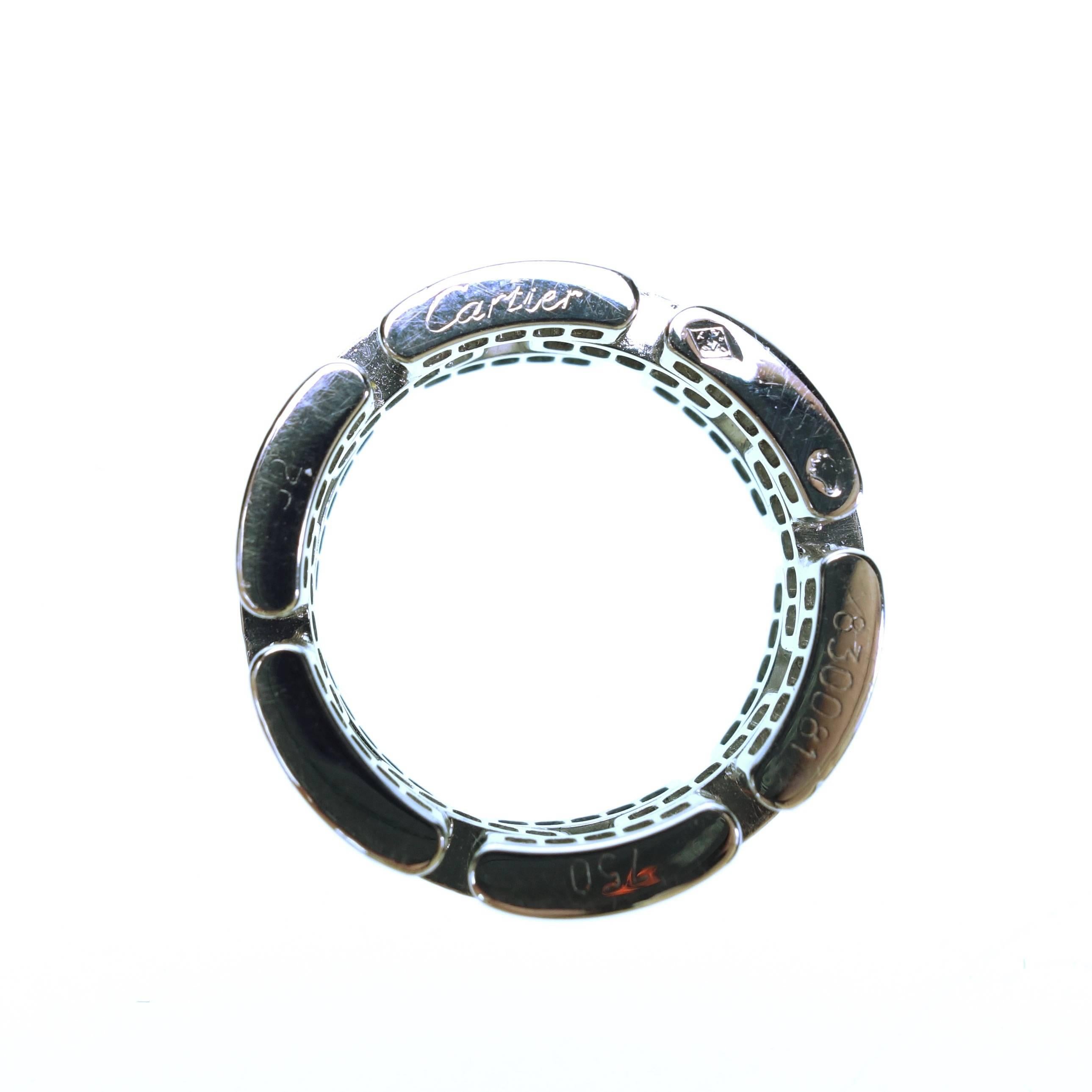 Cartier Maillon Panthere Diamond Gold Band Ring In Excellent Condition In Agoura Hills, CA