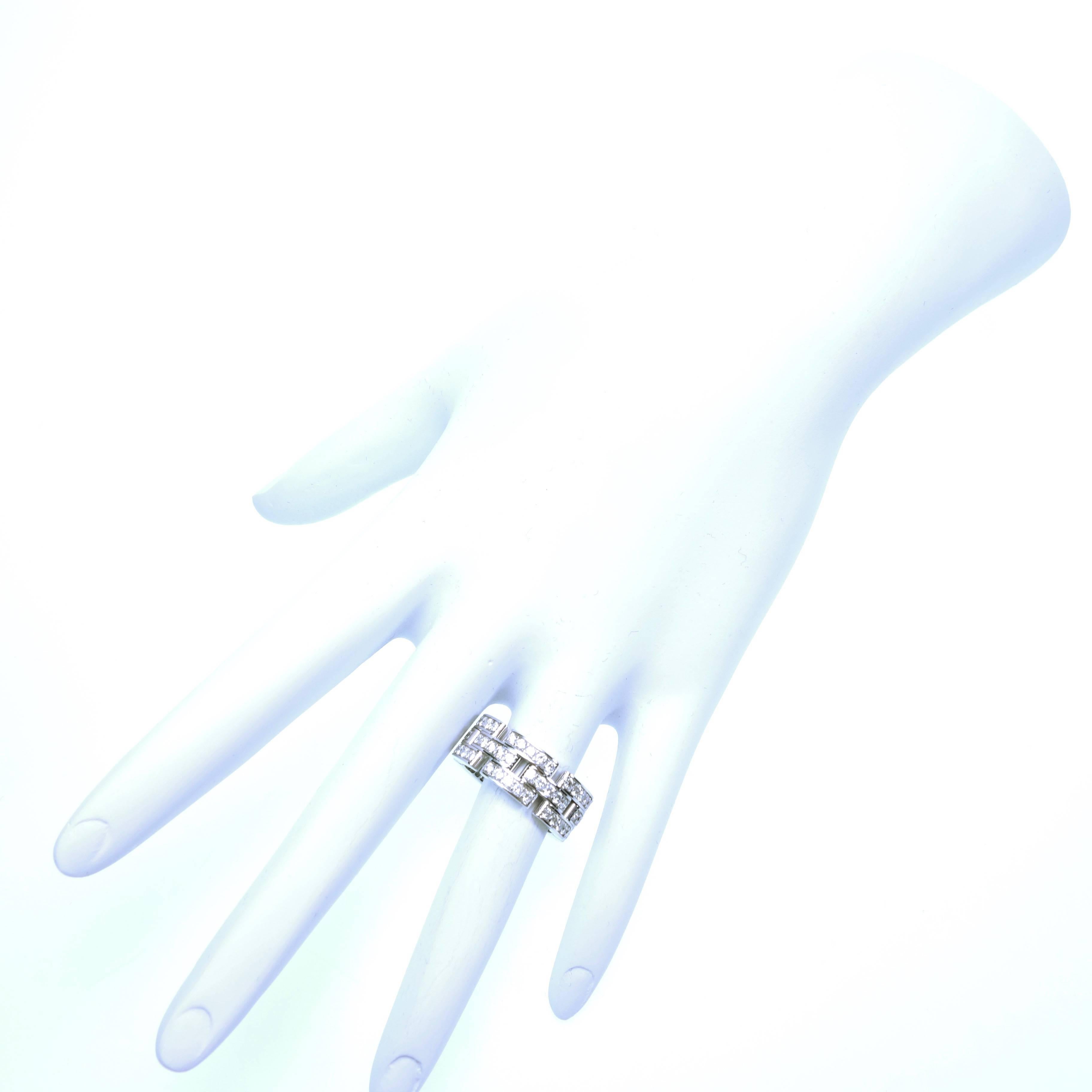 Women's Cartier Maillon Panthere Diamond Gold Band Ring