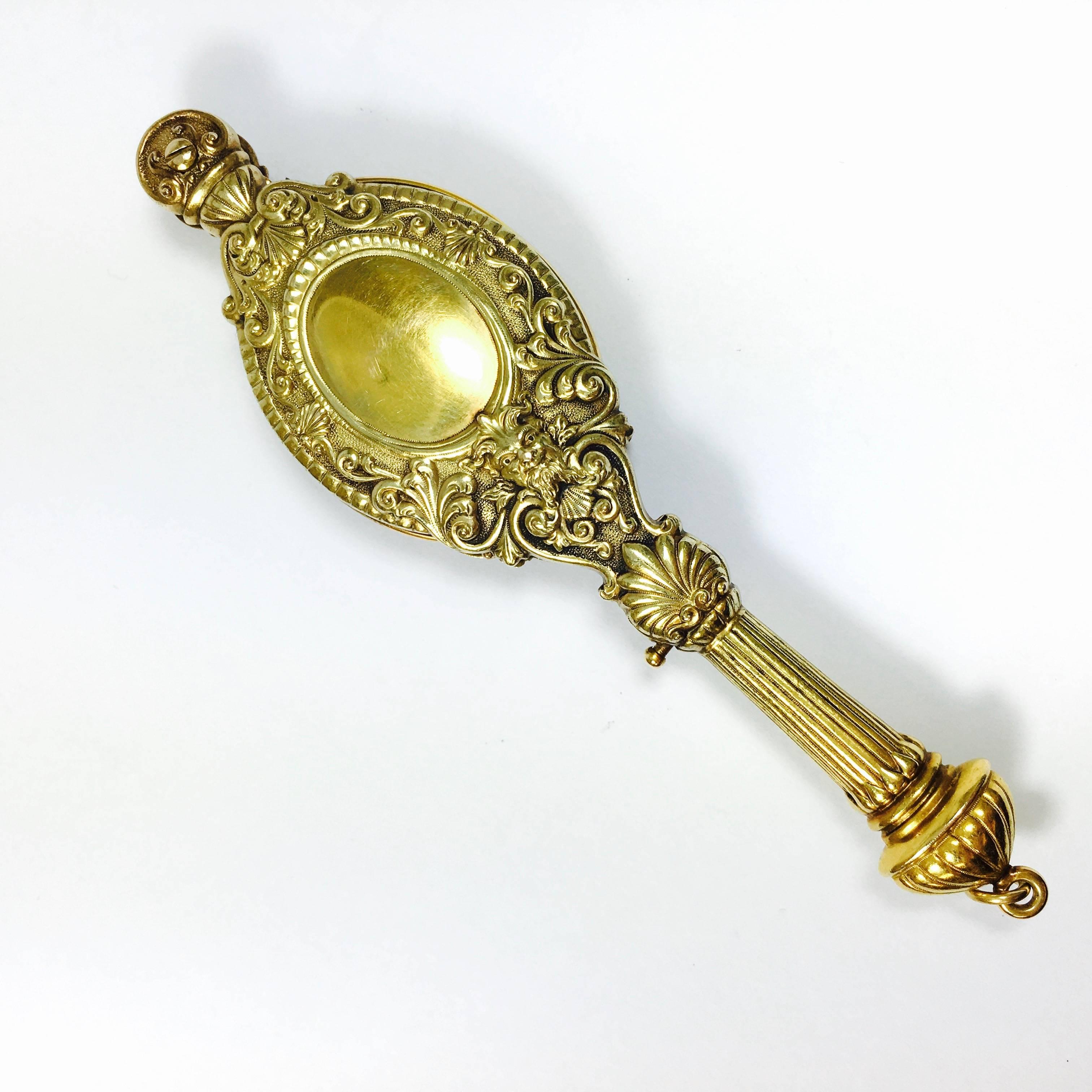 Antique Gold Lorgnette  In Excellent Condition In Agoura Hills, CA