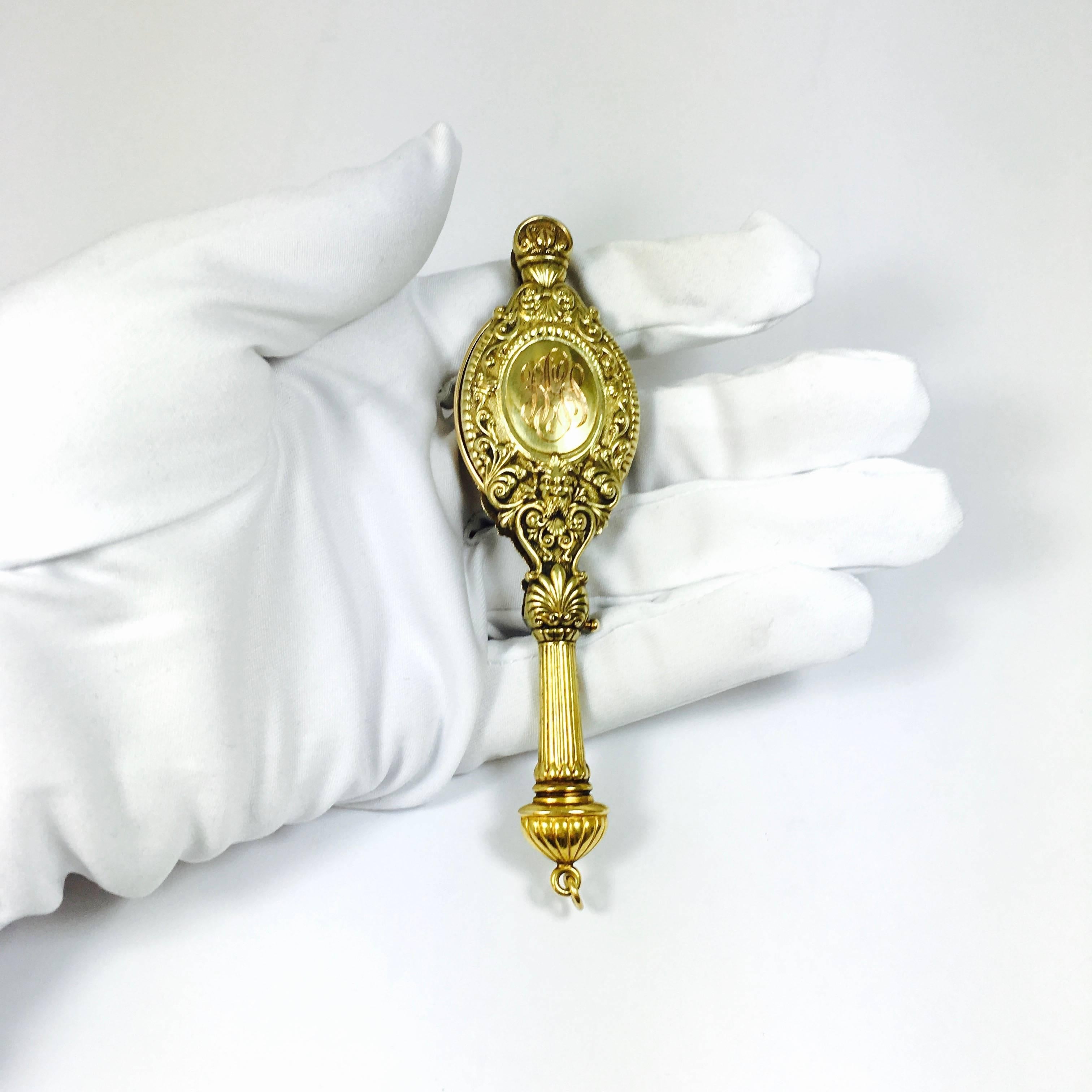 Women's or Men's Antique Gold Lorgnette 