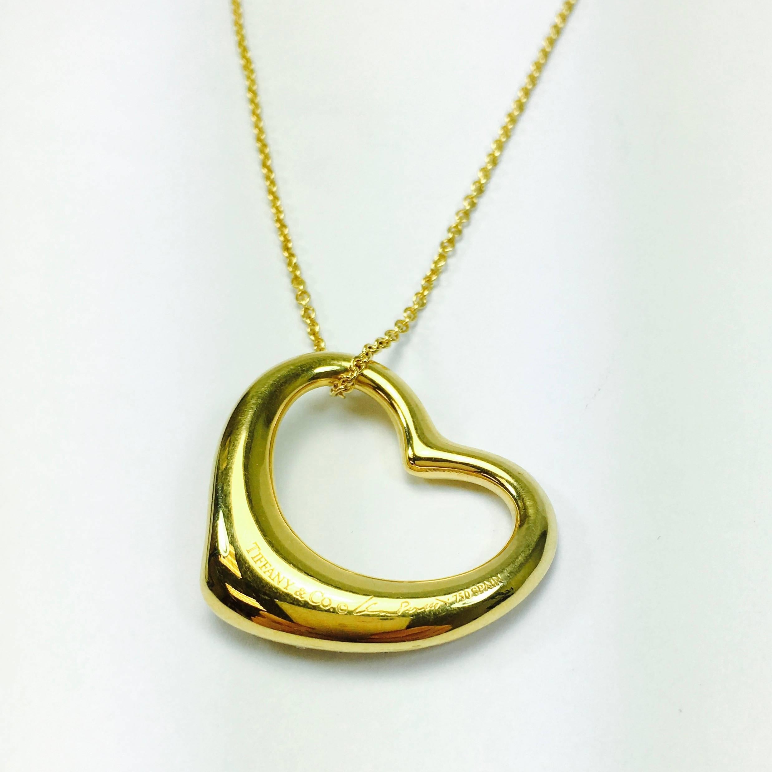 elsa peretti open heart necklace