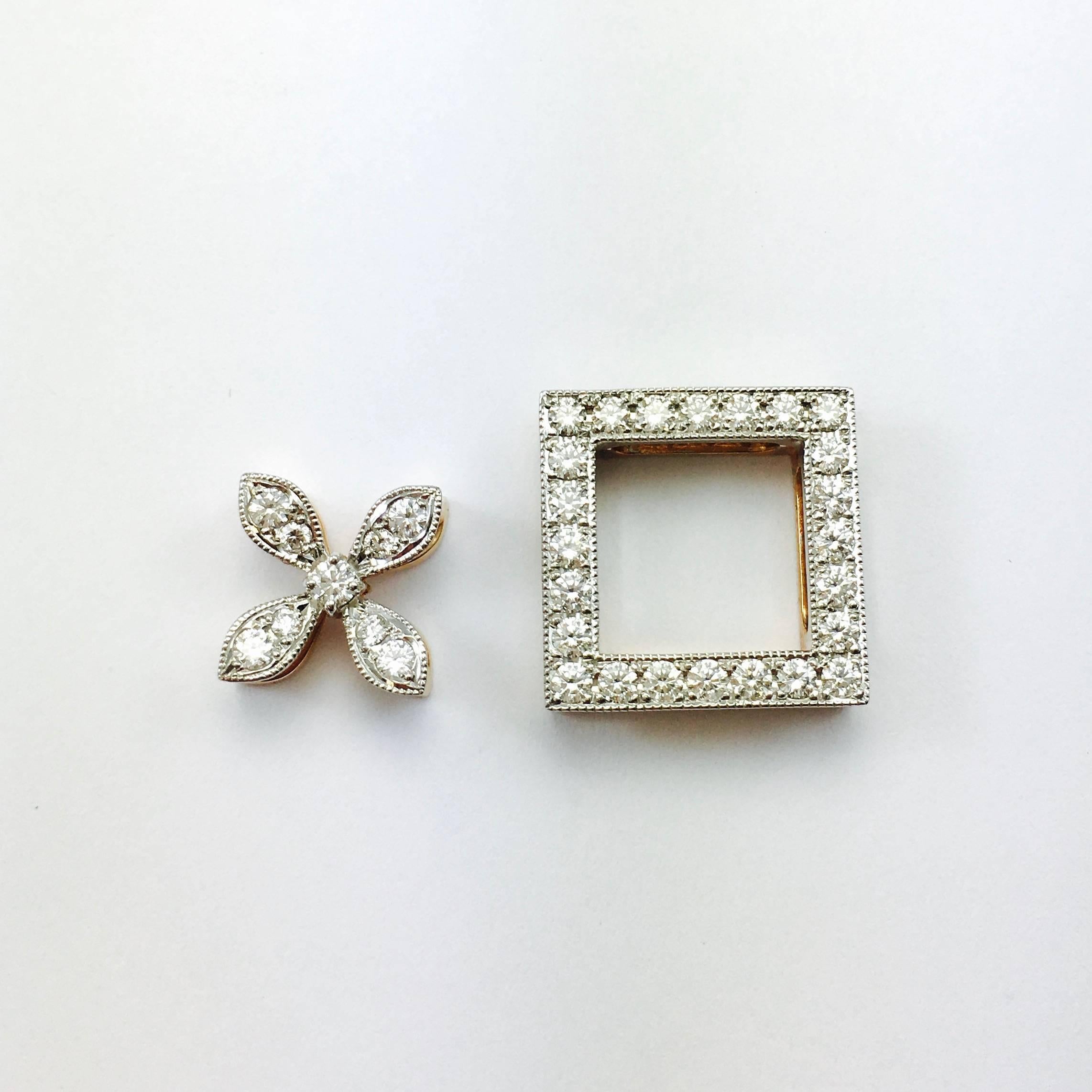 Mikimoto Convertible Diamond Pendant Necklace 2