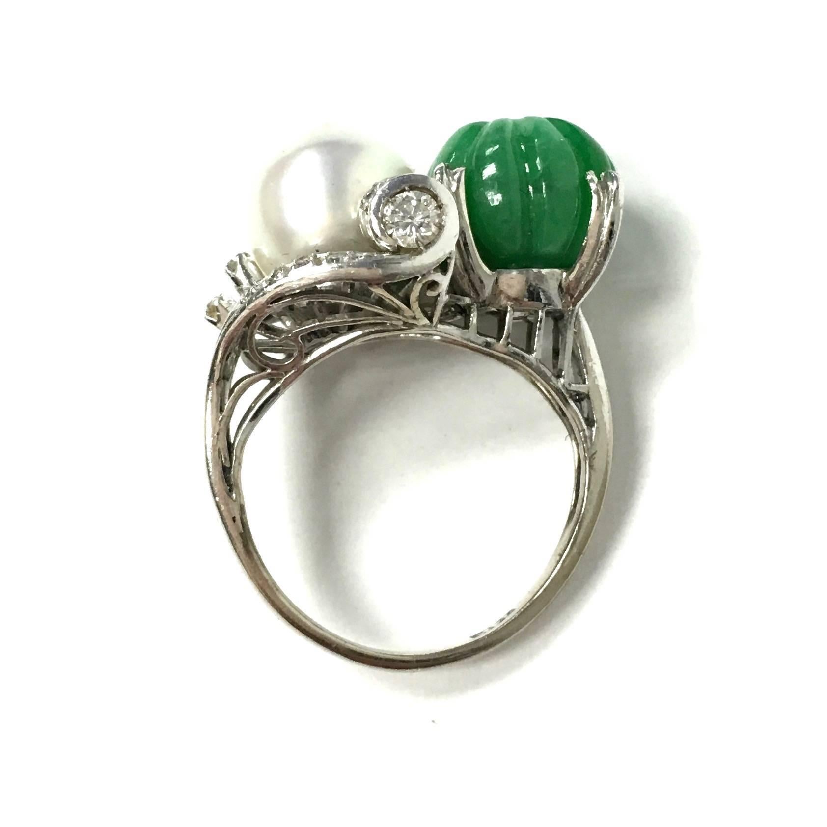 jade and pearl ring