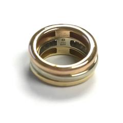 Cartier Pave Diamond Three Color Gold Ring