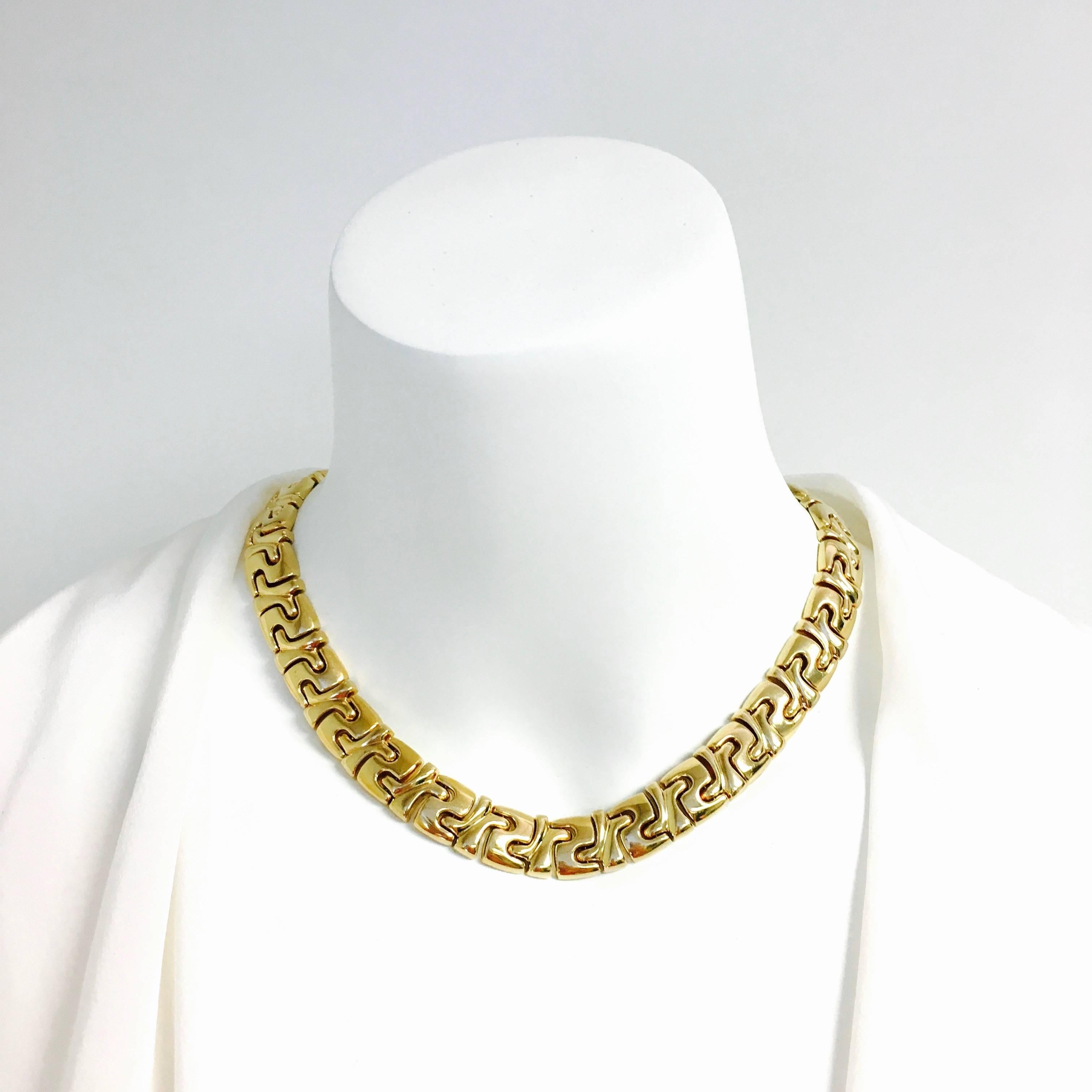 14K yellow gold collar necklace, approximately 1/2