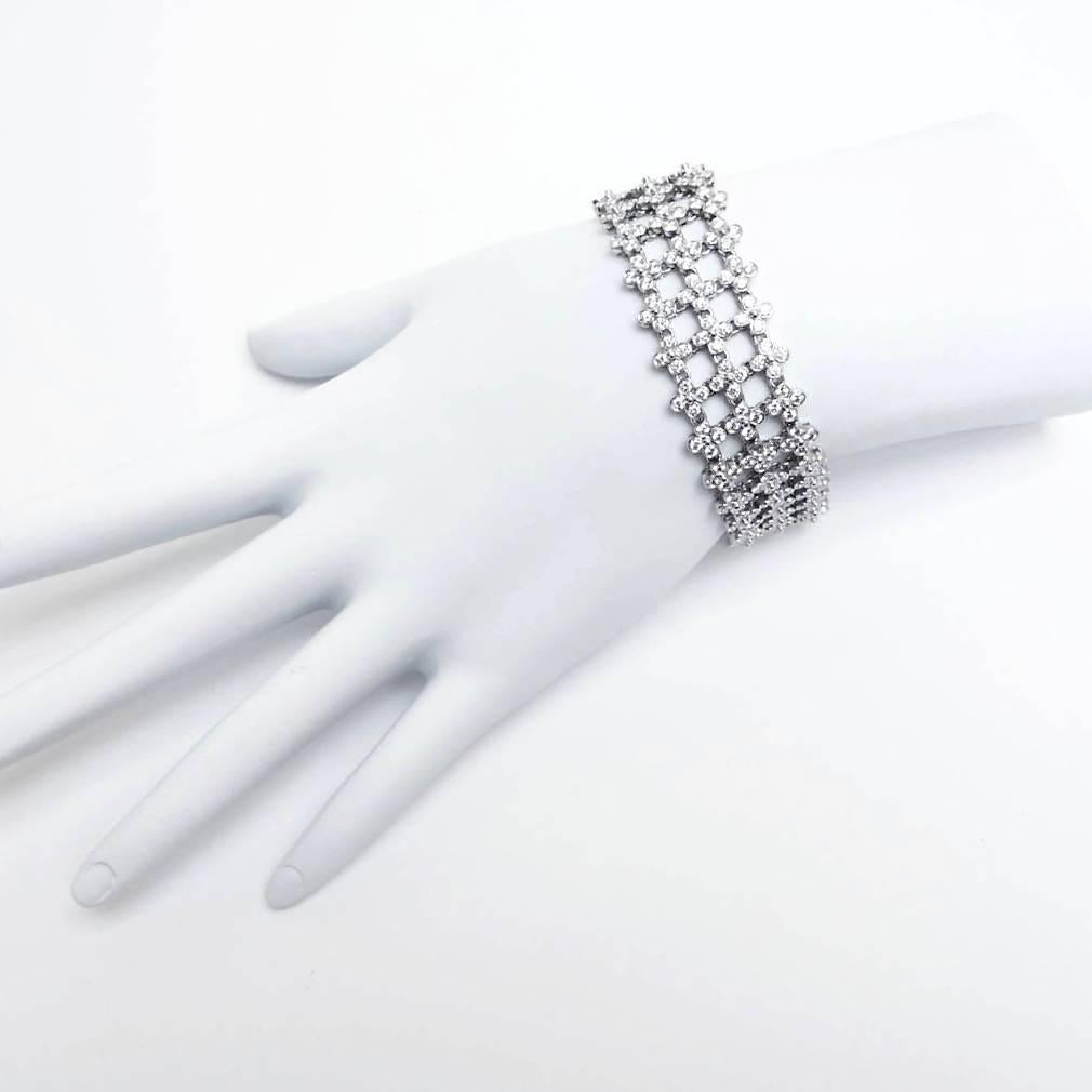 Women's Tiffany & Co. Three-Row Diamond Platinum Lace Bracelet