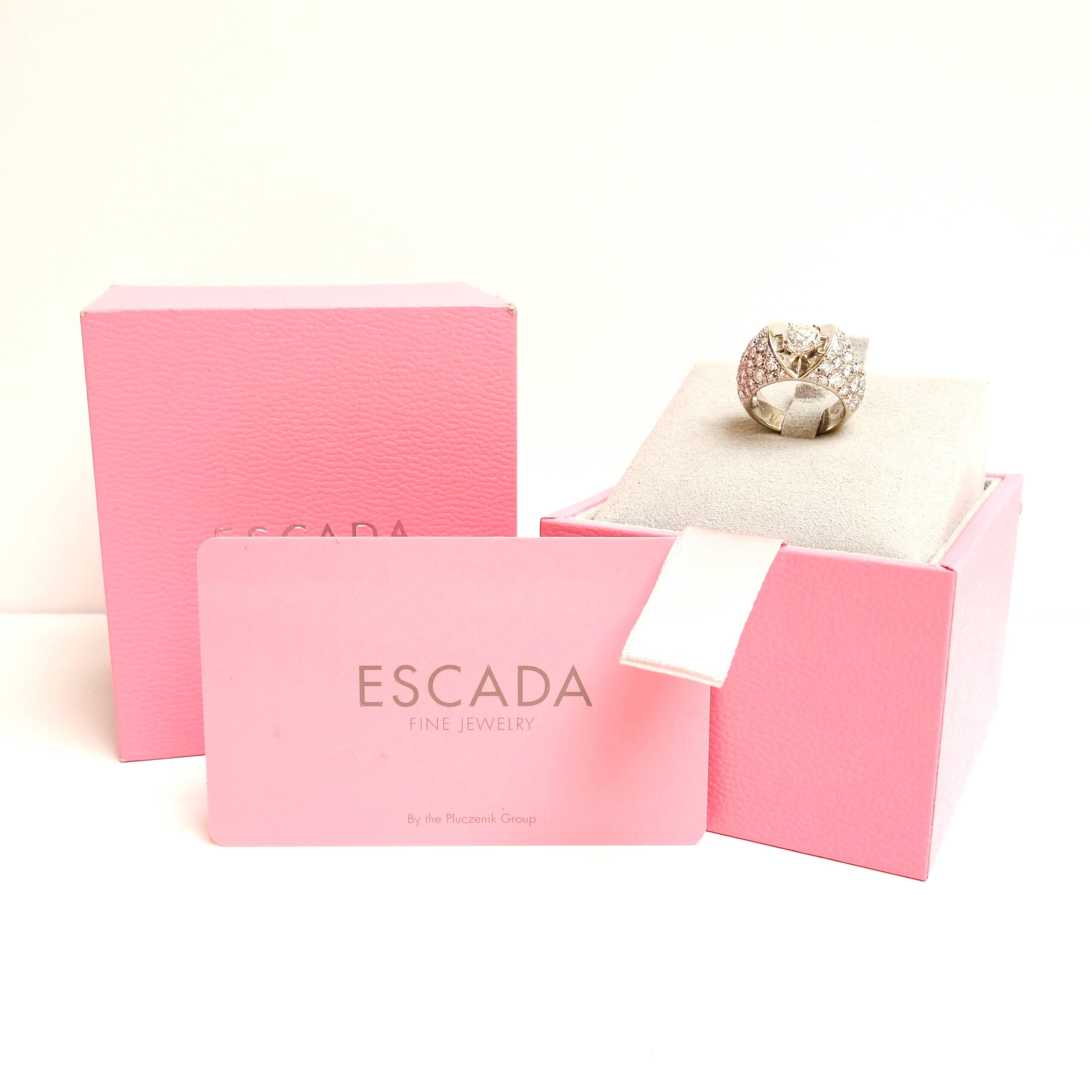 Modern Escada Diamond Gold Ring