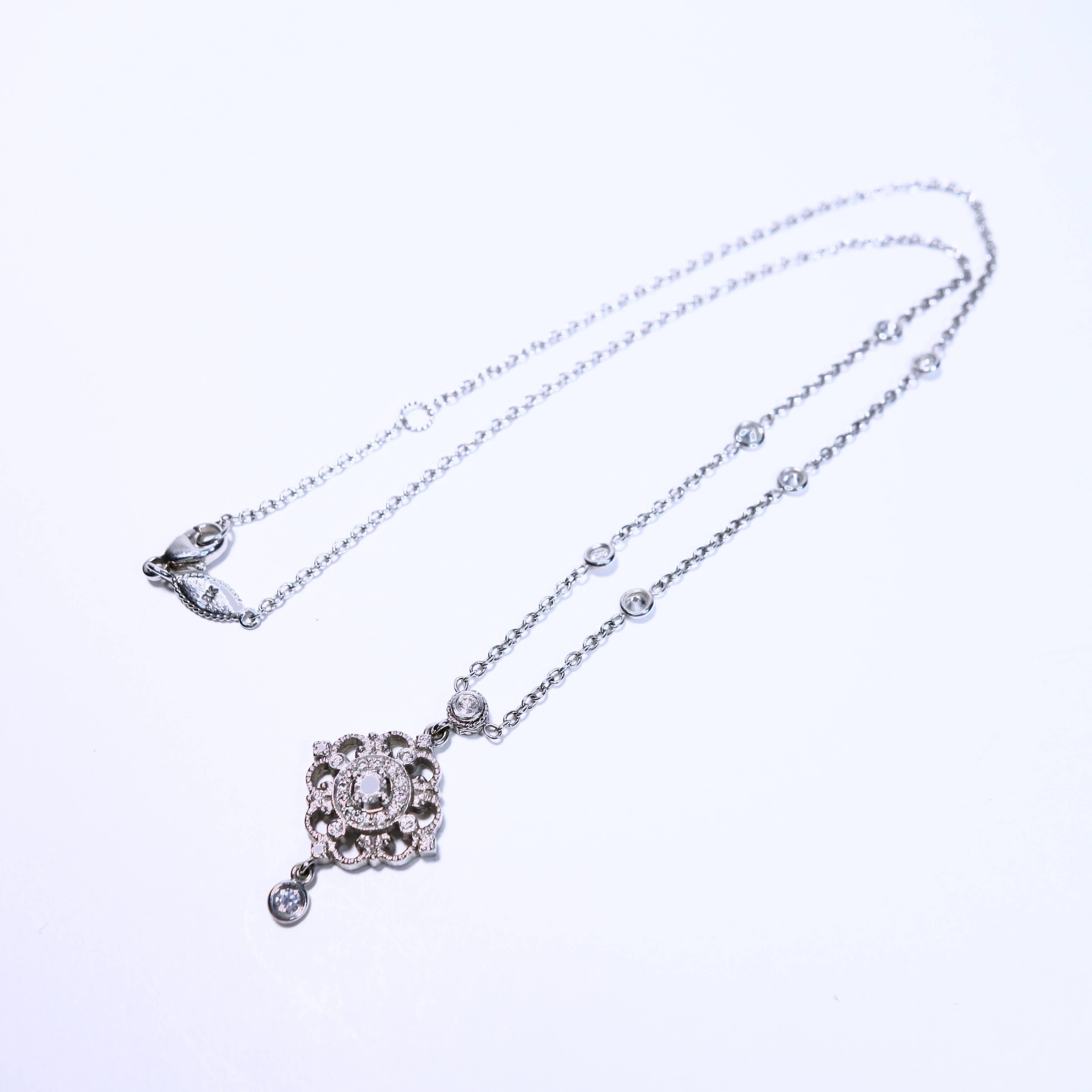 Women's Penny Preville Diamond Gold Drop Pendant Necklace