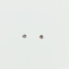 GIA Certified Natural Pink Diamond 1x 0.10 Carat Very Light Pink(Left Stone)