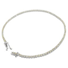 Bracelet de tennis en diamants jaunes (traités) or blanc 18k 2.46 carats