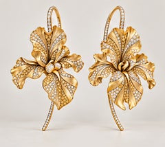 AtelierX Golden Iris Artisan Earrings